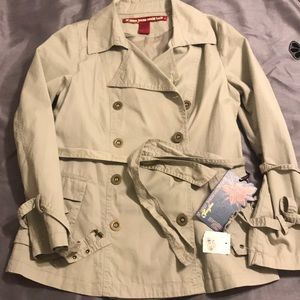 NWT tan/cream utility jacket